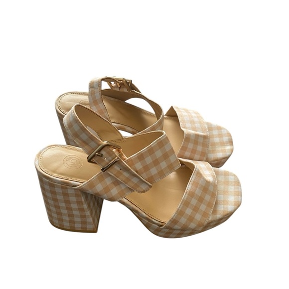 Urban outfitters Rachel Gingham strappy platform heels - Picture 3 of 14